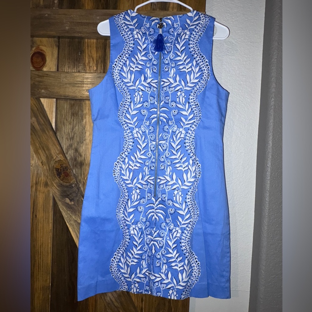 Lilly Pulitzer Mila Stretch Shift Abaco Blue Dress Size 10 NWT - Picture 3 of 4